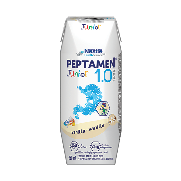 Peptamen Junior Vanilla 24/250ML Pediatric Nutritional Formula by Nestlé