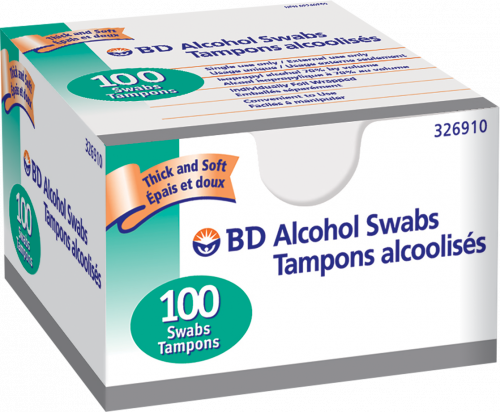 BD alcohol swabs CA/12 x 100