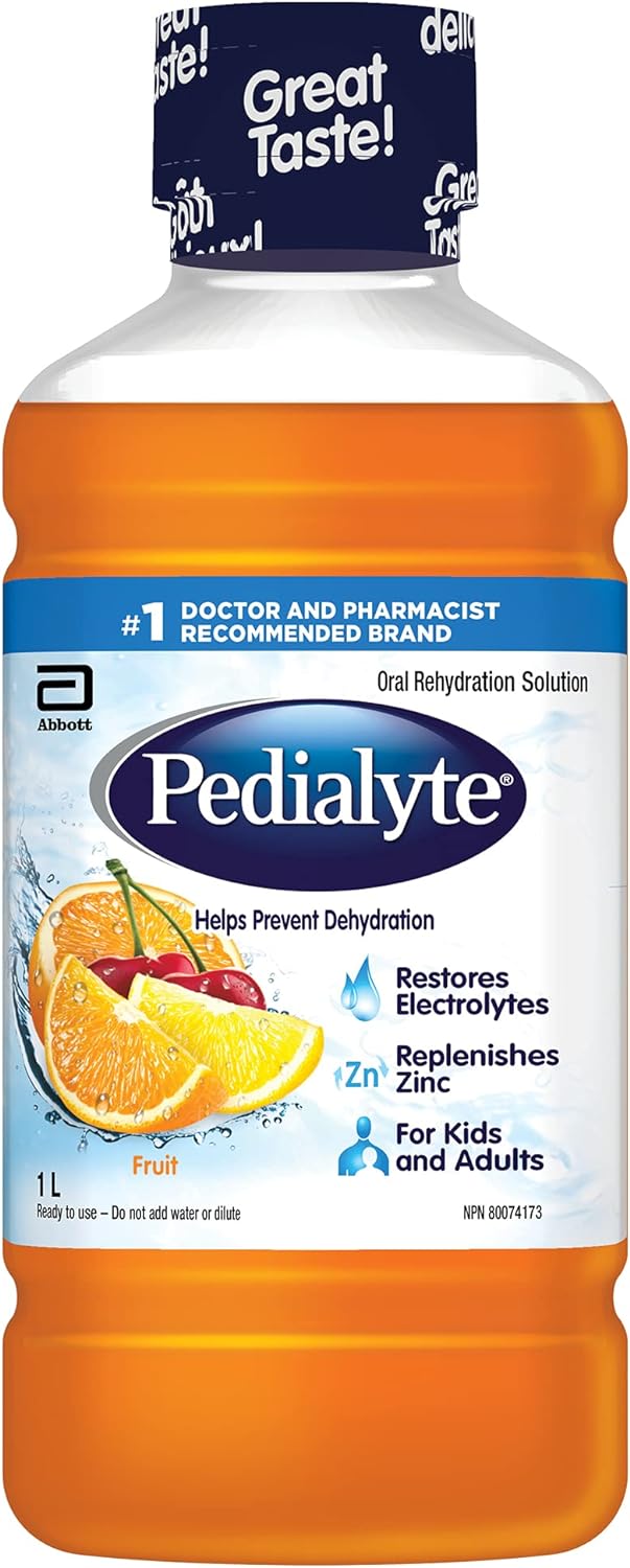 Pedialyte® Oral Rehydration Solution, fruit 1L  8 each/case