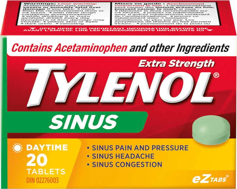 Tylenol Extra Strength Sinus EZtabs Daytime Tablets 20ct