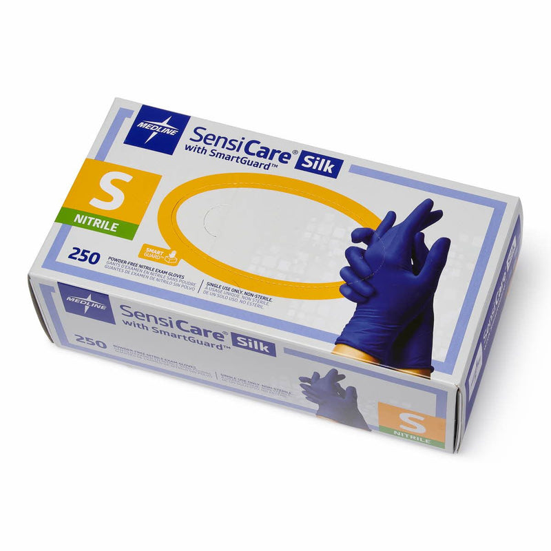 Disposable Nitrile Gloves - Medline SensiCare Silk Size: S (250 Gloves/ Box)